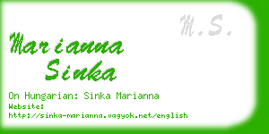 marianna sinka business card